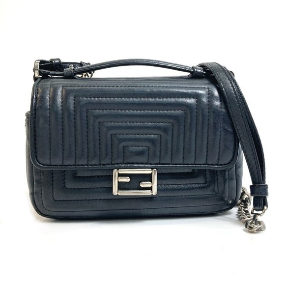 FENDI 8M0371 Double Micro Baguette Pochette, 2-Way Mini Handbag/Shoulder Bag,... - Picture 1 of 16